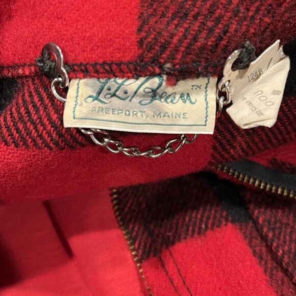 VINTAGE L.L BEAN PLAID RED FIELD JACKET - Picture 12 of 14